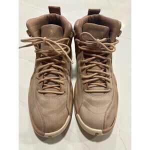 Nike Air Jordan 12 Retro Womens Size 9 Vachetta Tan Gold Sneakers AO6068-203 GUC